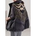 Black Patchwork Duck Down Zip Up Winter down vest