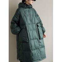 Green Pockets Fine Cotton Filled Zip Up Winter coats