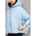 Casual Blue Hooded fashion Duck Down Puffer Jacket Winter