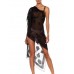 MORPHEW ATELIER Black Silk & Lurex Chiffon Dress Made From John Galliano Scarf