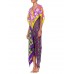 MORPHEW COLLECTION Multicolor Geometric Bias Cut Kaftan  Dress Made From 1960'S Silk Scarves